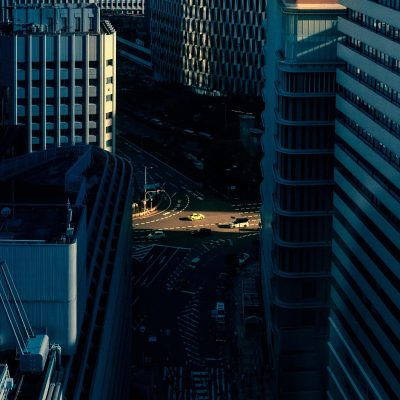 japancontest, japan, osaka, urban, outdoors, car wallpapers, city, sunset, sunlight, nature, cityscape, center, car, yellow, road, vehicle